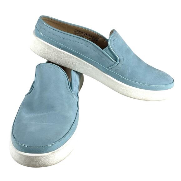 Vionic Effortless Blue Nubuck Suede Leather Shoes Women 7.5M US 38.5 EU Slip On - Picture 1 of 10